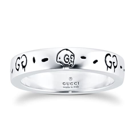 gucci ghost sterling silver ring|gucci ghost ring size 7.